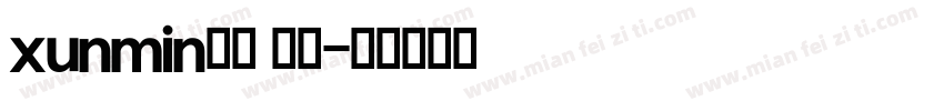 xunmin字体 英文字体转换